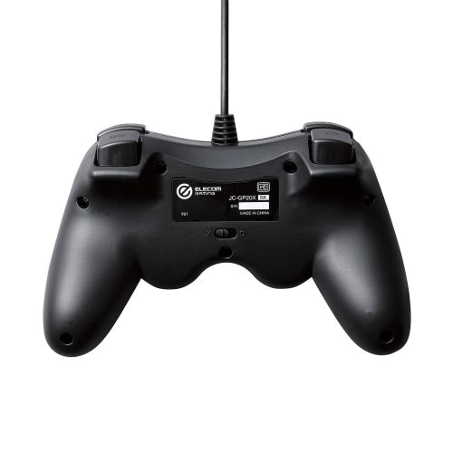 ゲームパッド/有線/Xinput/Xbox系配置/連射/スティックモード切替/軽量/ブラック