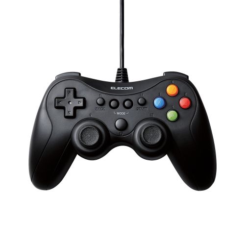 ゲームパッド/有線/Xinput/PS系配置/FPS仕様/メカニカルトリガー/スティックカスタマイズ対応/振動/ブラック