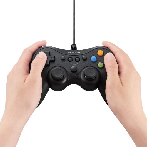 ゲームパッド/有線/Xinput/PS系配置/FPS仕様/メカニカルトリガー/スティックカスタマイズ対応/振動/ブラック