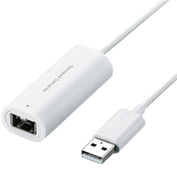 Wiiコントローラ対応ゲームパッドコンバータ/1台接続/10ボタン対応/ホワイト