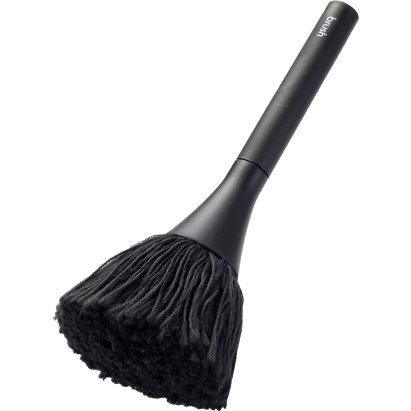 クリーニングブラシ/回転タイプ/2種類の毛/除電/ブラック