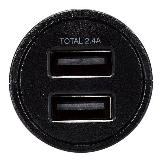 FMトランスミッター/Bluetooth/USB2ポート付/2.4A/おまかせ充電/4チャンネル/ブラック