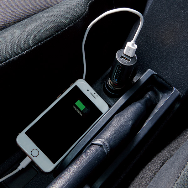 FMトランスミッター/Bluetooth/USB2ポート付/2.4A/おまかせ充電/重低音モード付/4チャンネル/ブラック