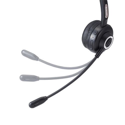 Bluetooth片耳ヘッドセット/オーバーヘッドタイプ/充電台付/ブラック