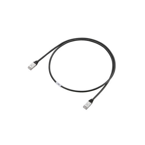 産業用LANケーブル/微可動用/耐油/編組シールド/AWG28×4P/黒/1.0m