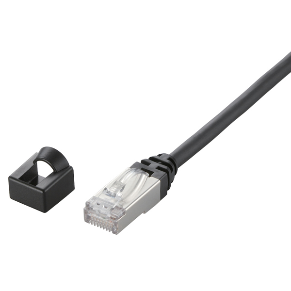 産業用LANケーブル/微可動用/耐油/編組シールド/AWG28×4P/黒/2.0m