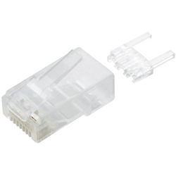 RJ45コネクタ/Cat6対応/単線ヨリ線共通/ツメ折れ防止コネクタ/10個入り