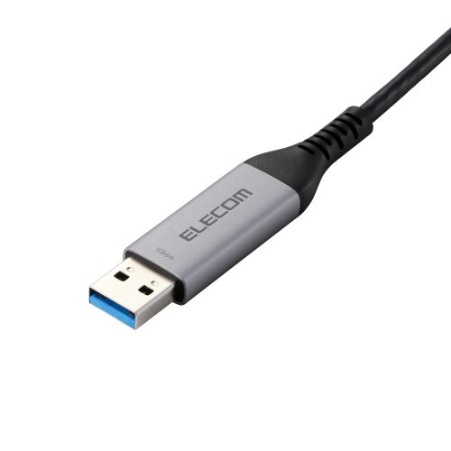 USB-A - LAN変換ケーブル/CAT6/MACアドレスチェンジャー/5.0m/ブラック