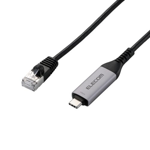 USB Type-C - LAN変換ケーブル/CAT6/MACアドレスチェンジャー/1.0m/ブラック