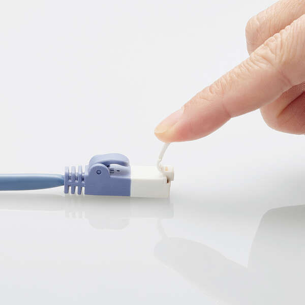 LANケーブル/CAT5e準拠/EU RoHS指令準拠/爪折れ防止/簡易パッケージ仕様/1m/ブルー/10個セット