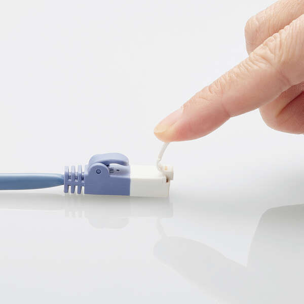 LANケーブル/CAT5e準拠/EU RoHS指令準拠/爪折れ防止/簡易パッケージ仕様/1m/ブルー/20個セット