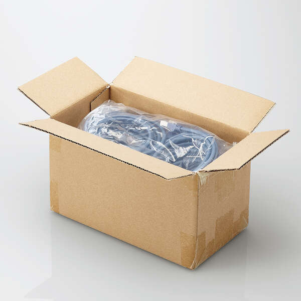 LANケーブル/CAT5e準拠/EU RoHS指令準拠/爪折れ防止/簡易パッケージ仕様/1m/ブルー/20個セット