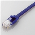 CAT6A準拠 GigabitフラットLANケーブル 1m(ブルーメタリック)