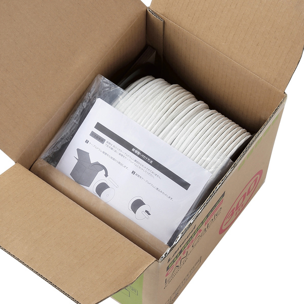 LANケーブル/CAT6A対応/EU RoHS指令準拠/コネクタ無し/単線/リレックス/300m/ホワイト