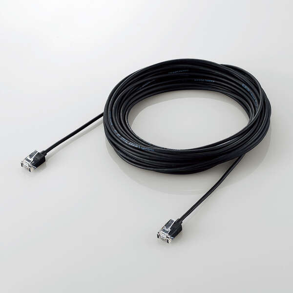 LANケーブル/CAT6A/スーパースリム/10m/ブラック