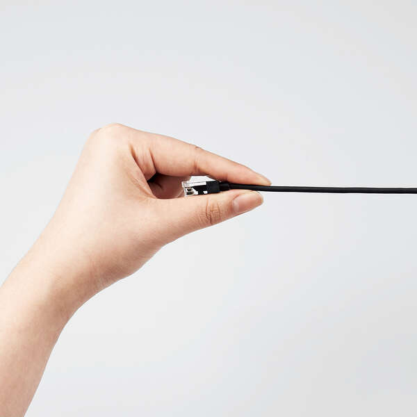 LANケーブル/CAT6A/スーパースリム/10m/ブラック