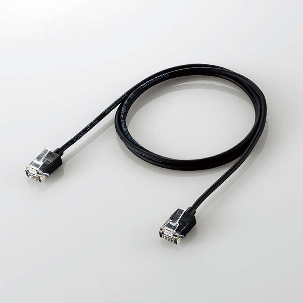 LANケーブル/CAT6A/スーパースリム/1.0m/ブラック