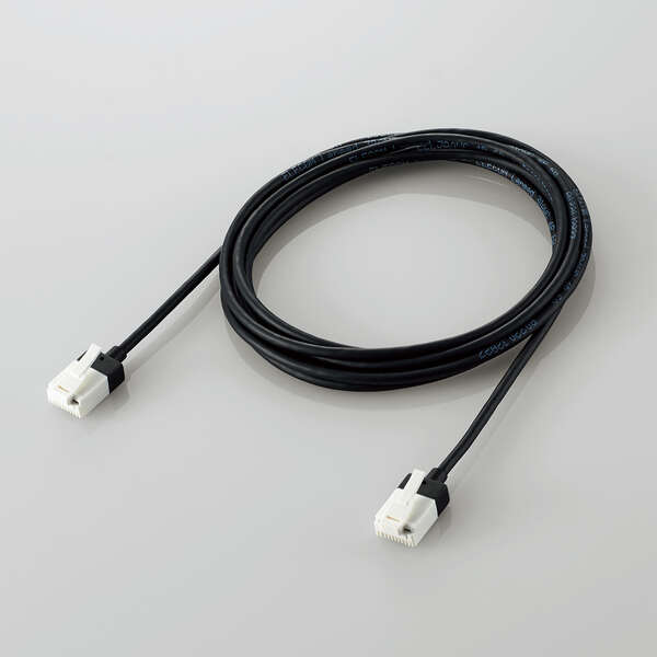 LANケーブル/CAT6A/スーパースリム/爪折れ防止/2.0m/ブラック