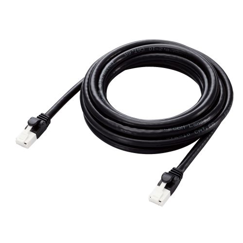 LANケーブル/CAT6A対応/EU RoHS指令準拠/爪折れ防止/簡易パッケージ仕様/3.0m/ブラック