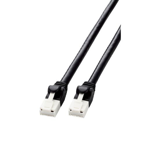 LANケーブル/CAT6A対応/EU RoHS指令準拠/爪折れ防止/簡易パッケージ仕様/3.0m/ブラック