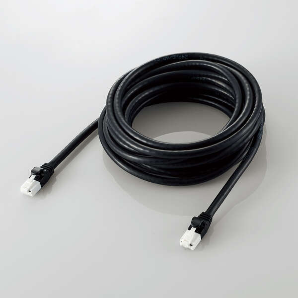 LANケーブル/CAT6A準拠/爪折れ防止/5.0m/ブラック