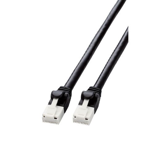 LANケーブル/CAT6A対応/EU RoHS指令準拠/爪折れ防止/簡易パッケージ仕様/5.0m/ブラック