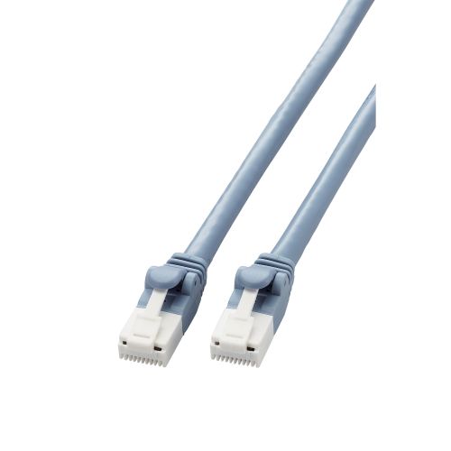 LANケーブル/CAT6A対応/EU RoHS指令準拠/爪折れ防止/簡易パッケージ仕様/2m/ブルー/10個セット