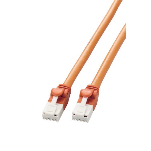 LANケーブル/CAT6A対応/EU RoHS指令準拠/爪折れ防止/簡易パッケージ仕様/2.0m/オレンジ