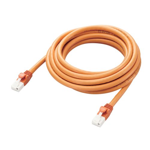 LANケーブル/CAT6A対応/EU RoHS指令準拠/爪折れ防止/簡易パッケージ仕様/3.0m/オレンジ