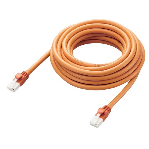 LANケーブル/CAT6A対応/EU RoHS指令準拠/爪折れ防止/簡易パッケージ仕様/5.0m/オレンジ