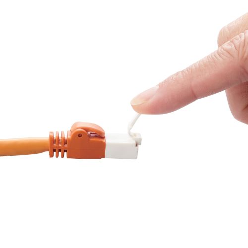 LANケーブル/CAT6A対応/EU RoHS指令準拠/爪折れ防止/簡易パッケージ仕様/5.0m/オレンジ