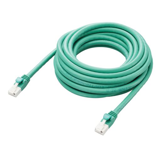 LANケーブル/CAT6A対応/EU RoHS指令準拠/爪折れ防止/簡易パッケージ仕様/5.0m/グリーン