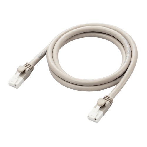 LANケーブル/CAT6A対応/EU RoHS指令準拠/爪折れ防止/簡易パッケージ仕様/1.0m/ライトグレー