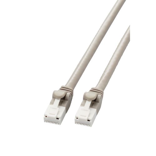 LANケーブル/CAT6A対応/EU RoHS指令準拠/爪折れ防止/簡易パッケージ仕様/1.0m/ライトグレー
