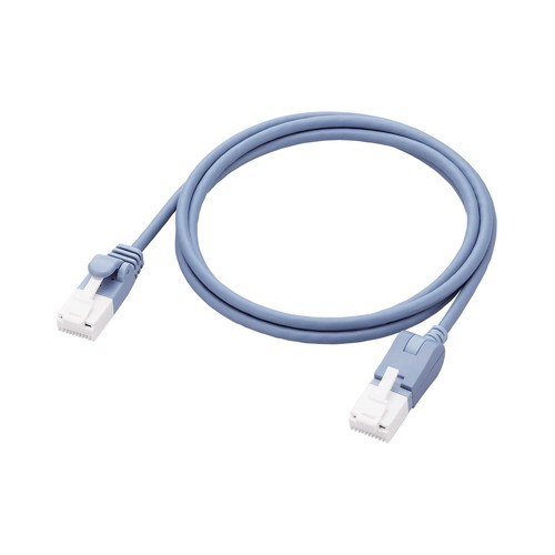 LANケーブル/CAT6A準拠/爪折れ防止/縦スイング式コネクタ/1.0m/ブルー