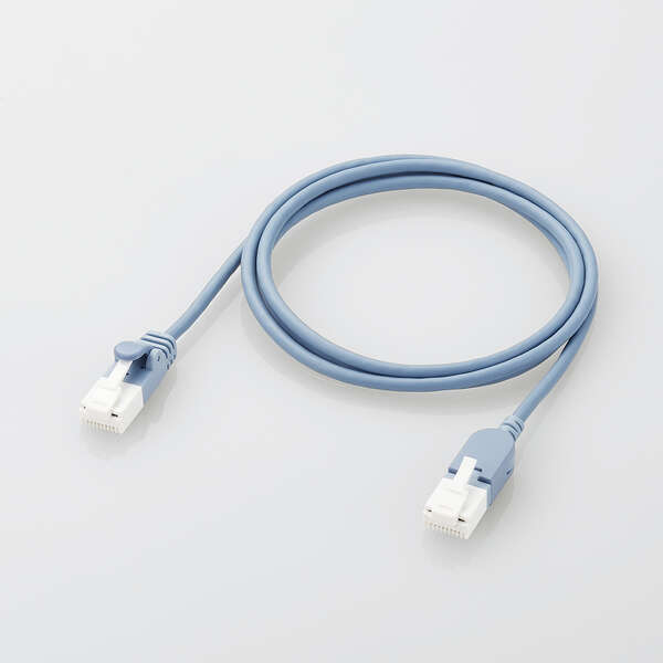 LANケーブル/CAT6A/爪折れ防止/スイング式コネクタ/10.0m/ブルー