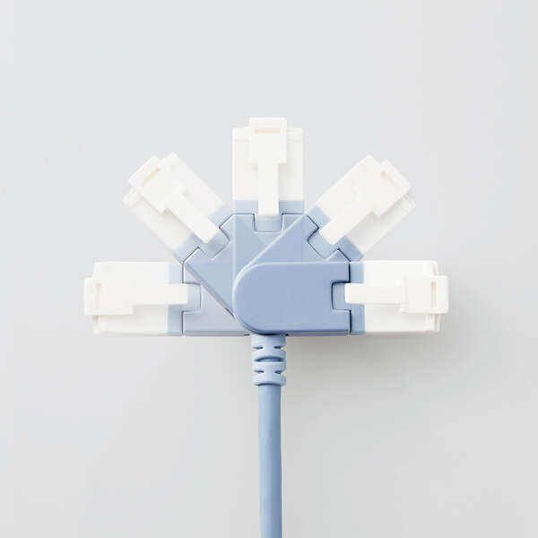 LANケーブル/CAT6A/爪折れ防止/スイング式コネクタ/1.0m/ブルー