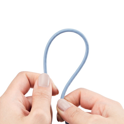 LANケーブル/CAT6A/爪折れ防止/縦スイング式コネクタ/横スイング式コネクタ/10.0m/ブルー