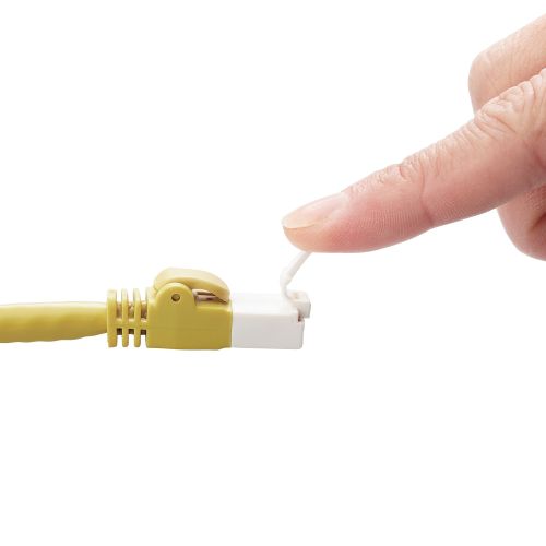LANケーブル/CAT6A対応/EU RoHS指令準拠/爪折れ防止/簡易パッケージ仕様/1.0m/イエロー