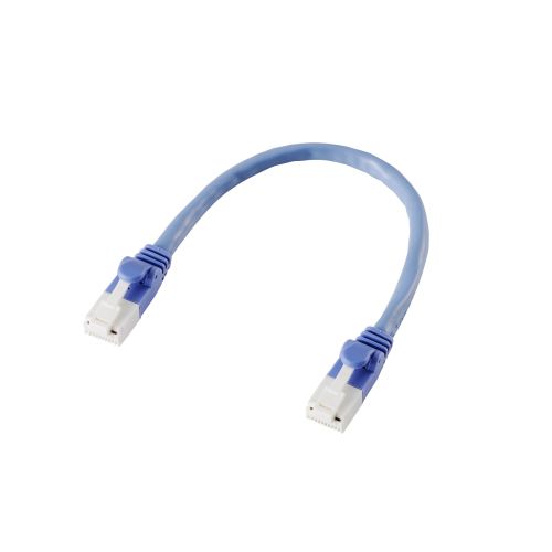 LANケーブル/CAT6対応/EU RoHS指令準拠/爪折れ防止/簡易パッケージ仕様/0.15m/ブルー