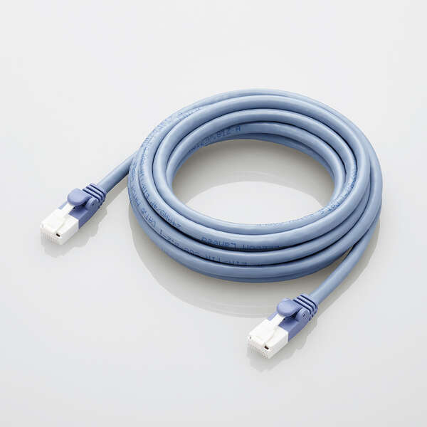 LANケーブル/CAT6準拠/EU RoHS指令準拠/爪折れ防止/簡易パッケージ仕様/3m/ブルー/10個セット