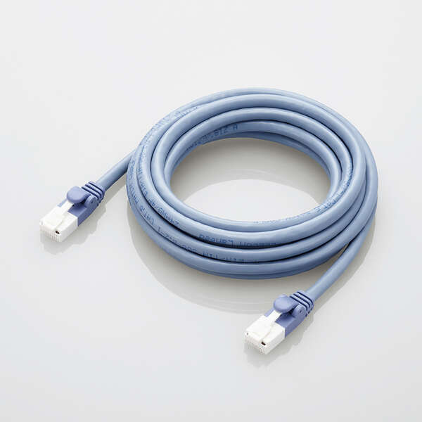 LANケーブル/CAT6準拠/EU RoHS指令準拠/爪折れ防止/簡易パッケージ仕様/3m/ブルー/20個セット