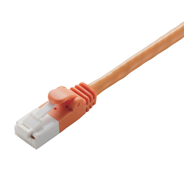 LANケーブル/CAT6対応/EU RoHS指令準拠/爪折れ防止/簡易パッケージ仕様/20m/オレンジ