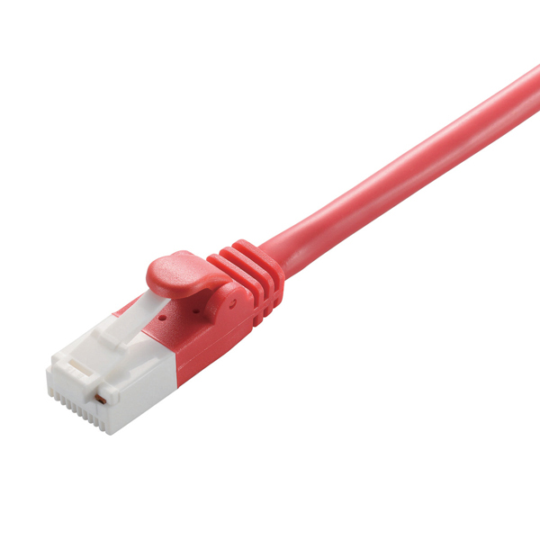 LANケーブル/CAT6対応/EU RoHS指令準拠/爪折れ防止/簡易パッケージ仕様/30m/レッド