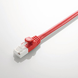 RoHS指令準拠LANケーブル/CAT6/爪折れ防止/5m/レッド/簡易パッケージ仕様
