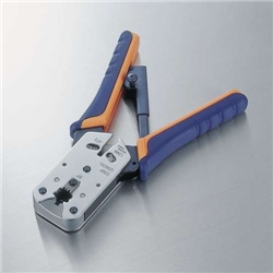 ラチェットタイプRJ45コネクタかしめ工具