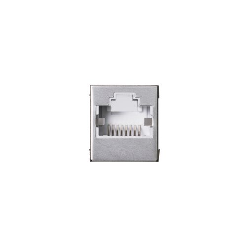 RJ45中継コネクタ/Cat6A対応/STP/シルバー