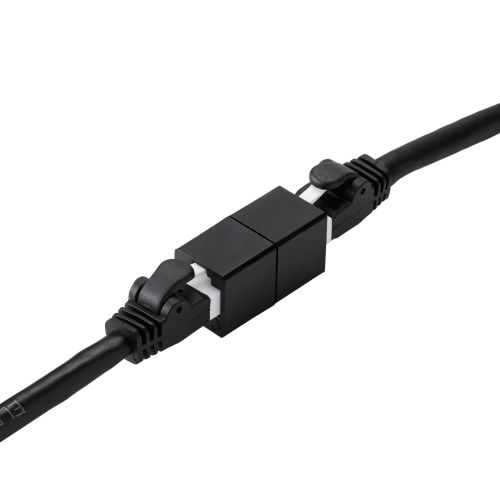 RJ45中継コネクタ/Cat6A対応/UTP/ブラック