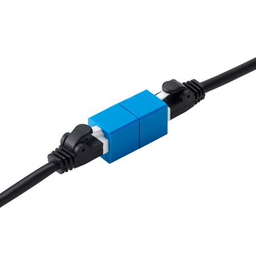 RJ45中継コネクタ/Cat6A対応/UTP/ブルー