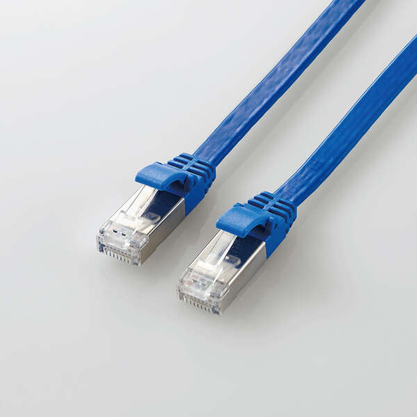 LANケーブル/CAT7準拠/フラット/2.0m/ブルー